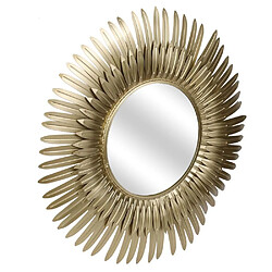 Avis The Home Deco Factory Miroir plumes en métal doré 53 cm.