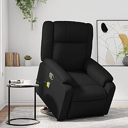 vidaXL Fauteuil inclinable de massage Noir Similicuir