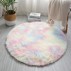 Acheter Universal Tapis en peluche rond Tapis en peluche pour salon Chambre à coucher Tapis de sol Quartier de chevet Tapis arc-en-ciel Tapis doux Tapis de chambre pour enfants | Tapis (120 cm)