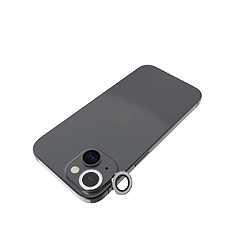 So Seven Protège-caméra pour Apple iPhone 15 / 15 Plus Rings Antichoc Argent