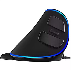 Universal M618 plus souris câblée verticale ergonomique 6 boutons 1600 dpi bleu LED Light Computer souris avec paume pas cher