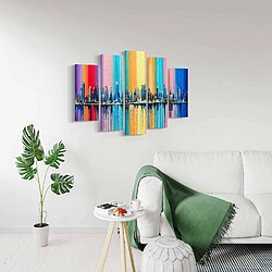 EPIKASA Impression sur Toile Couleur Abstract 11, Multicouleur, Polyester, 100x3x60 cm