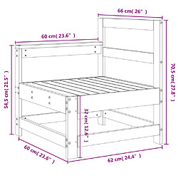 vidaXL Canapé d'angle de jardin bois massif douglas pas cher