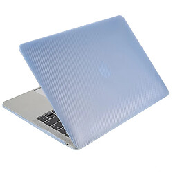 Coque en TPU texture en fibre de carbone bleu clair pour votre MacBook Air 13.3-pouces with Retina Display A2179 (2020)/A1932/A2337