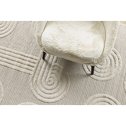 RUGSX Tapis SANTO SIZAL 1001 géométrique blanc 200x290 cm pas cher