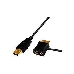 LogiLink Câble adaptateur d'alimentation HDMI, noir ()