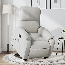 Maison Chic Fauteuil Relax pour salon, Fauteuil inclinable de massage gris clair tissu microfibre -GKD13245