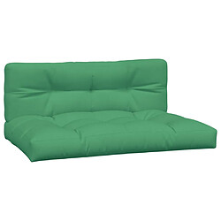 vidaXL Coussins de palette lot de 2 vert tissu