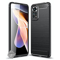 Htdmobiles Coque silicone gel carbone pour Xiaomi Redmi Note 11 Pro 4G / 5G + film ecran - NOIR