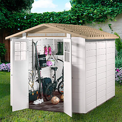 Abri de Jardin en Résine Gardiun Tuscany Evo 240 6 m² 262x230x220 cm Blanc/Beige