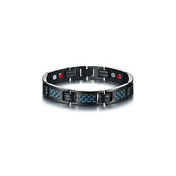 YP Select Bracelet magnétique en titane Element pour homme en fibre de carbone noir