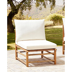 Beliani Chaise de jardin CERRETO Bois Blanc cassé