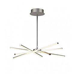 Luminaire Center Suspension LED intégré Star Argent 1 ampoule 35cm