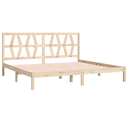 Avis vidaXL Cadre de lit sans matelas bois massif 200x200 cm