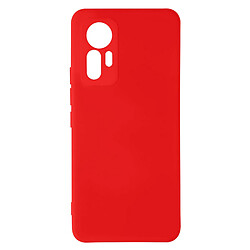 Avizar Coque pour Xiaomi 12 Lite Silicone Semi-rigide Soft-touch Fine rouge