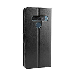 Avis Wewoo Housse Coque en cuir à rabat horizontal Retro Crazy Horse Texture pour LG G8S ThinQavec support et emplacements cartes et cadre photo Noir