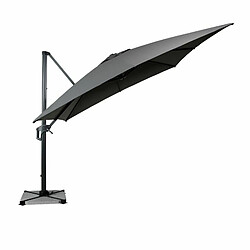 Paris Prix Parasol Déporté Rotatif Grimaud 300cm Gris Foncé