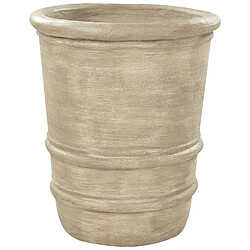 Beliani Pot de fleurs en terre cuite d 43 cm beige LILIUM