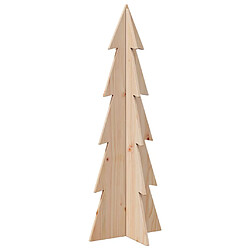 vidaXL Arbre de Noël en bois pour décoration 112 cm bois massif de pin