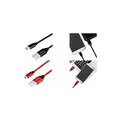 LogiLink Câble USB 2.0, USB-A - Micro USB, 0,3 m, rouge ()