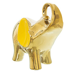 Figurine Décorative Alexandra House Living Jaune Céramique Eléphant Doré 12 x 25 x 22 cm