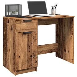 vidaXL Bureau vieux bois 100x50x75 cm bois d'ingénierie