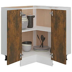 Avis vidaXL Armoire de cuisine chêne fumé 75,5x75,5x81,5 cm bois ingénierie