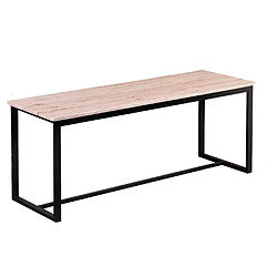 Banc en bois avec struture en métal noir - L120xH45xP35 cm - DOCK+Urban Living