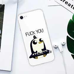 Coque en TPU impression de motifs souple pingouin avec piano pour votre Apple iPhone SE (2nd Generation)/8/7