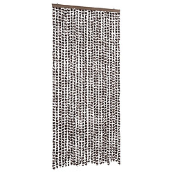 vidaXL Moustiquaire Marron et blanc 100x220 cm Chenille