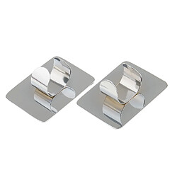 Mini Bague de Doigt Palette Rectangulaire en Inox Pour Mélange de Pigments Peinture Nail Art Outil pas cher