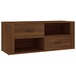 vidaXL Meuble TV Chêne marron 100x35x40 cm Bois d'ingénierie