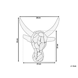 Avis Beliani Figurine murale BULL HEAD Animal Bois Bois clair