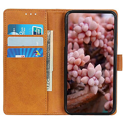 Etui en PU texture, antichoc avec support pour votre Motorola Moto E22 4G/E22i 4G - marron