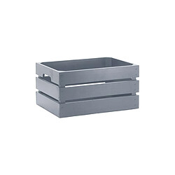 Pinus Caisse de rangement en pin grand modèle 46 x 31 x 25 cm gris.