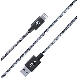 BigBen Connected Câble Tissé USB A/Lightning 2m - 2.4A Noir