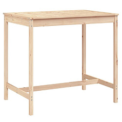 Maison Chic Table de jardin | Table d'extérieur 121x82,5x110 cm bois massif de pin -GKD84985