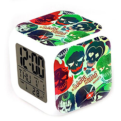 Universal Thermomètre, réveil cube lumineux, Harley Quinn, escadron de suicide, clown, petite fille, thermomètre, réveil cube lumineux, horloge électronique.