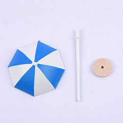 Avis Modèles de parasol de parapluie miniature de plage maison de poupée bricolage bleu + L