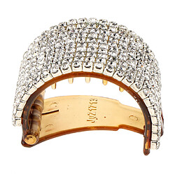 Bling strass pince à cheveux queue de cheval porte dentelle manchette wrap Barrette 4x2.5cm café pas cher