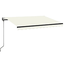 vidaXL Auvent rétractable automatique 350x250 cm Crème