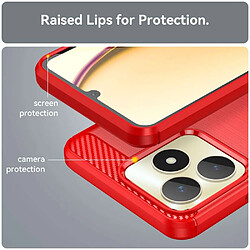 Avis Htdmobiles Coque pour Realme C51 / C53 / Narzo N53 - housse etui silicone gel carbone + verre trempe - ROUGE