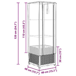 vidaXL Jardinière surélevée avec housse aspect rotin 40x40x139 cm pas cher