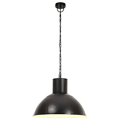 Avis vidaXL Lampe suspendue 25 W Noir Rond 48 cm E27