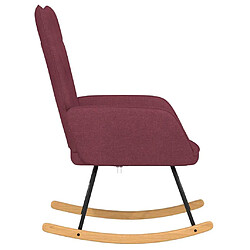 Avis vidaXL Chaise à bascule Rouge bordeaux Tissu