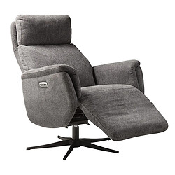 Avis Pegane Fauteuil relax électrique en tissu polyester couleur Gris foncé - Longueur 75 x Profondeur 75 x Hauteur 111 cm