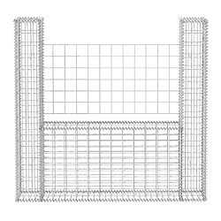 Avis vidaXL Panier de gabion en forme de U Acier galvanisé 160x20x150 cm