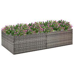 Maison Chic Jardinière,Bac à fleurs - pot de fleur Gris 157x80x40 cm Résine tressée -GKD67508