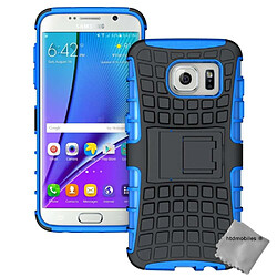 Htdmobiles Coque anti choc pour Samsung G935 Galaxy S7 Edge + film ecran - BLEU