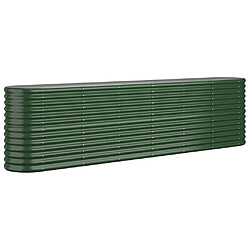 vidaXL Lit surélevé de jardin Acier enduit de poudre 260x40x68 cm Vert